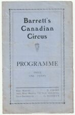 1929 Barrett's Canadian Circus