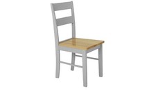 Chicago Pair of Solid Wood Dining Chair- Grey & Oak