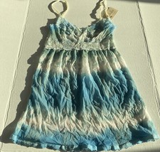 Claire Pettibone Butterflies Babydoll Nightgown Martinique Blue Mesh NWT XS