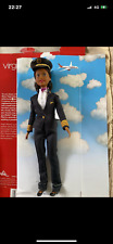 Barbie X Virgin Atlantic Pilot Doll Captain Uniform NIB Limited Edition RARE Her