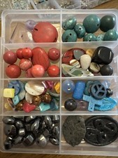 Joblot Hematite Mixed Shell Gemstone Beads Jewellery Making Boxed Multicoloured
