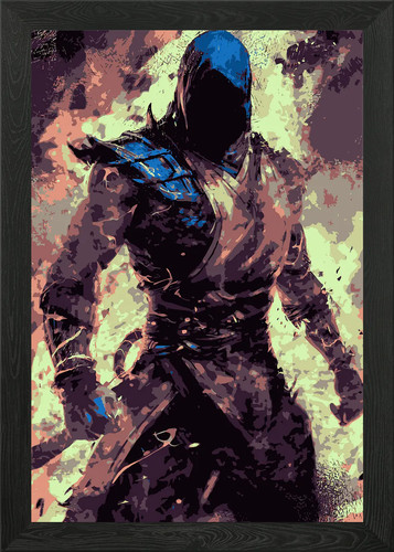 Scorpion mortal kombat framed - scorpion,