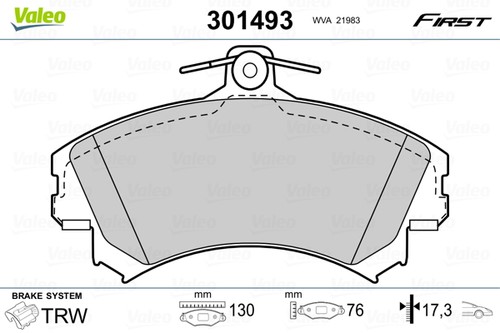 Valeo 301493 brake pad - brake,