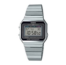 Casio A700W-1A, Digital Watch, Chronograph, Alarm, Day/Date, Thin Case