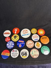 Tin Badges Large, Vintage X