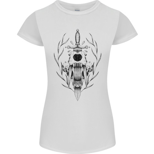 Sabre tooth tiger skull - skull, sword