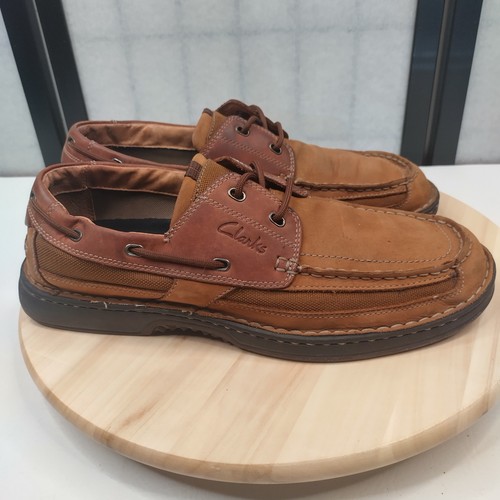 Clarks med brown leather - brown, moc