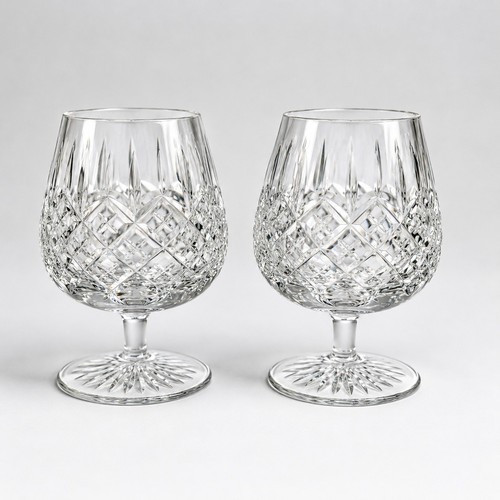 Pair stuart crystal brandy - stuart,