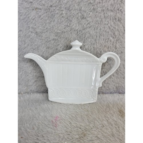 Mikasa white porcelain teapot - mikasa,