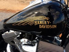 Harley Davidson fuel tank gold