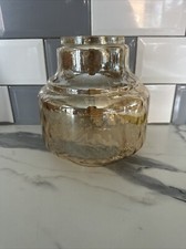 Vintage Retro iridescent Amber Glass Pendent Lampshade 1960s 70s