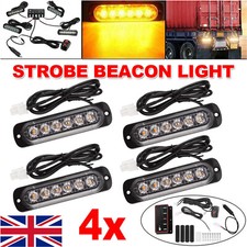 4x 6 LED Amber Recovery Strobe