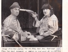 Original Press Photo actor Spike Milligan & Bill Pertwee Pantomime 1985 a