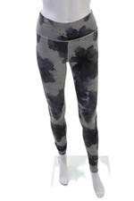 Lululemon Womens Stretch Abstract Low-Rise Activewear Ankle Leggings Gray Size 4