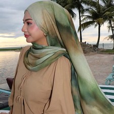 Watercolor print hijab muslim - watercolor,