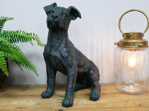 Resin bronzed effect sitting - resin,