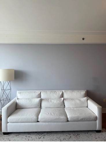 White contemporary seater - white, 3-seater