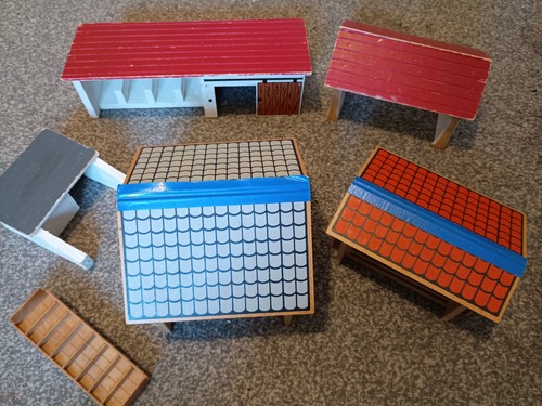 Toy wooden farm - toy, buildings