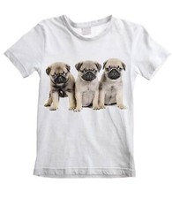 PUG PUPPIES KIDS T-SHIRT - Dog Dogs Pet Gift Present Childrens - Ages 3 to 12