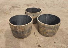 3 x Oak Whisky Half Barrel