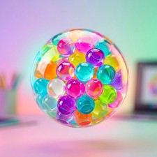 Rainbow bead stress - stress, ball