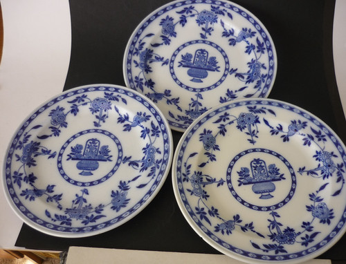 Antique three minton blue and - antique,