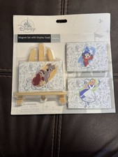 Disney Magnet Set with Display Easel 3 Magnets Sorcerer Mickey Alice Lady Tramp