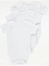 3 Plain White Baby boys Girls