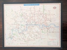Original Framed Vintage London Tram Map 1947