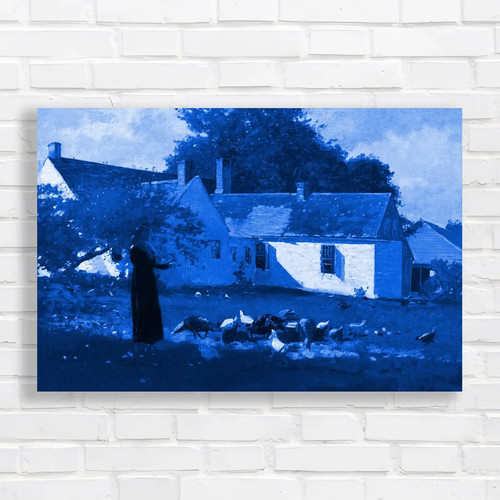 Country farm cottage - country, blue