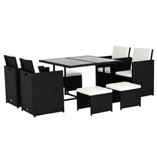 Outsunny seater cube - seater, rattan
