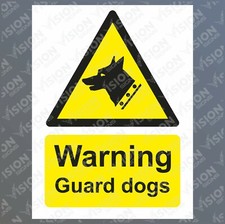 Warning Guard dog Sign Sticker
