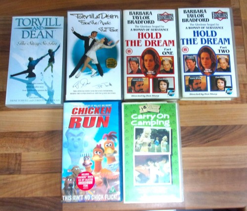 Job lot vhs video tapes - job,
