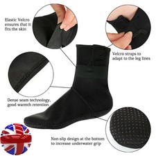 3mm Diving Socks Wetsuit Non-Slip Beach Swim Surf Kayak Warm Boots Sock 7-8 Size