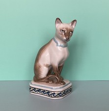 vintage siamese cat figure Staffordshire pottery 