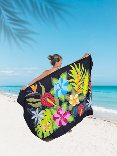 Hand painted hawaiian floral - hand,
