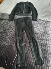 belstaff Leather Jacket with Trousers Set Size 40