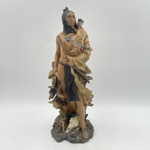 Native american resin figurine - native,