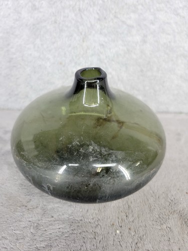 Glass bud vase smoked gray - glass,