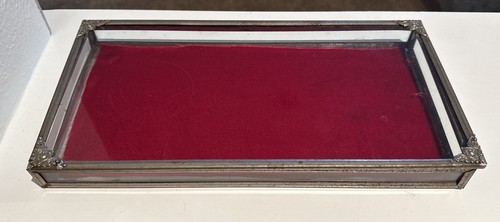 Antique small tin flat