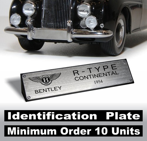Nameplate for bentley - for, 1/18