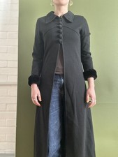 Vintage 1970s fur trim black