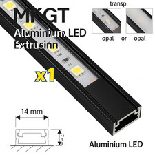 MKGT 1 Meter Black Aluminium