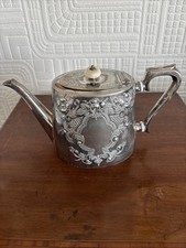 Antique Sheffield Plate Britannia Metal Tea Pot