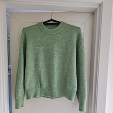 Samsoe Samsoe Designer Green Soft Wool & Alpaca Crew Neck Jumper Size M Unworn 