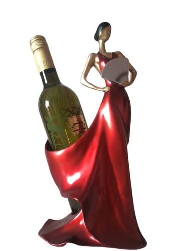 Elegant lady red dress - red, wine
