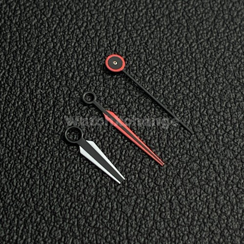 Black red watch hands - black, for