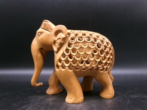 Hand carved wooden - carved, elephant