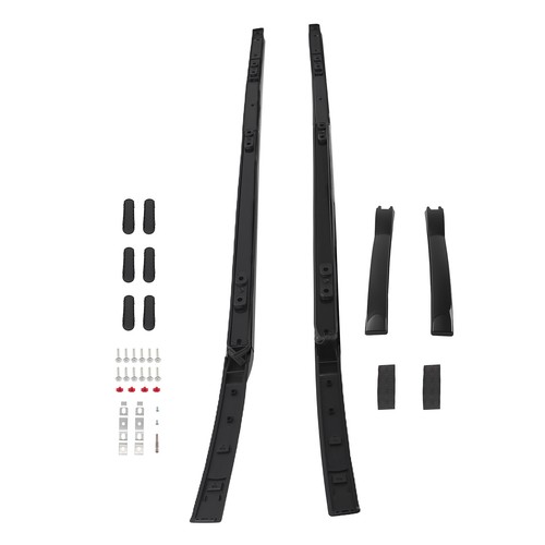Aluminium black roof rail rack - black,