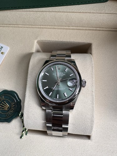 Rolex ladies datejust green - ladies,